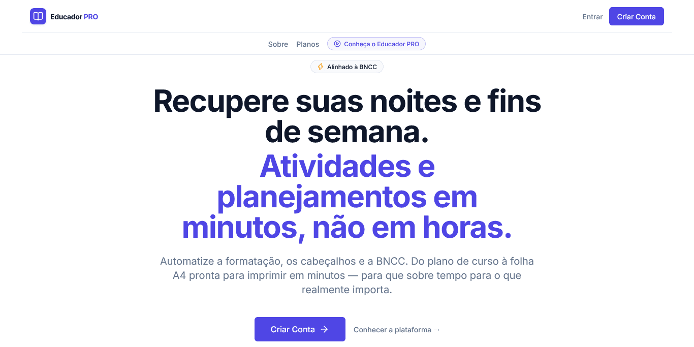 Preview do projeto EducadorPRO